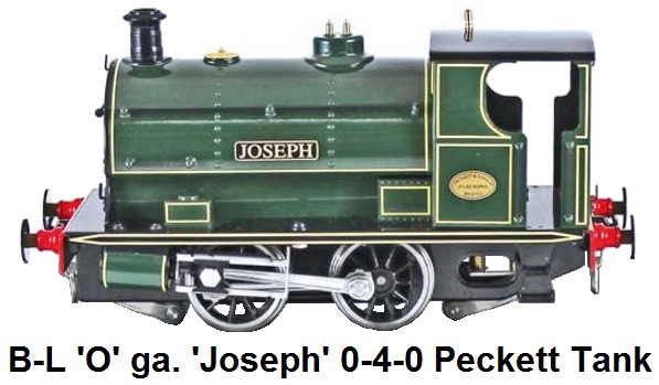Bassett-Lowke By Corgi 'O' gauge 0-4-0 Peckett Industrial Saddle Tank Locomotive 'Joseph' for 2 or 3 rail electric