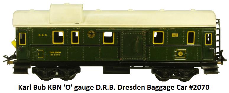Bub 'O' gauge D.R.B Dresden Baggage Car #2070
