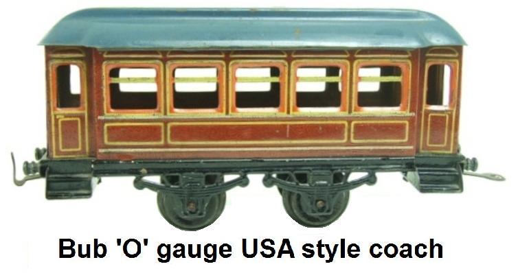 Bub 'O' gauge USA Style Passenger Coach