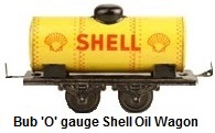 Bub 'O' gauge Shell fuel tank wagon