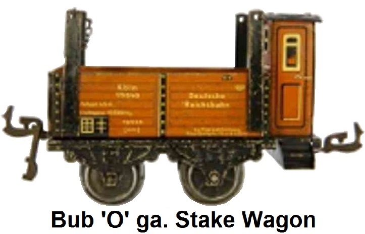 Bub 'O' gauge Stake wagon With Brake Hut made 1933
