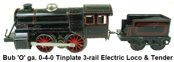 Bub 'O' gauge electric loco and tender