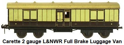 Carette 2 gauge London & North West Railway full brake luggage van
