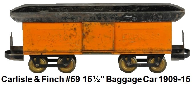Carlisle & Finch #59 15½ inch embossed baggage express car 1909-1915