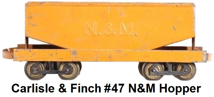 Carlisle & Finch 2 inch gauge #47 N&M embossed Hopper