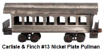 Carlisle & Finch #13 Pullman Embossed and Nickel plated in 2 inch gauge