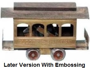 Carlisle & Finch #1 four window trolley in 2 inch gauge - later embossed version