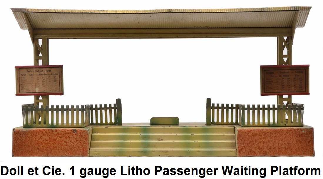 Doll et Cie. 1 Gauge Litho Pass Waiting Platform