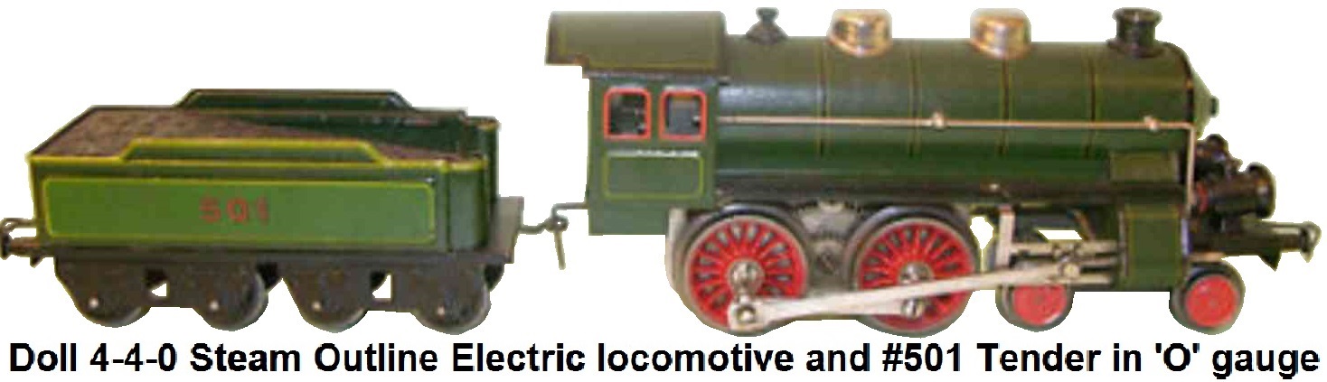 Doll et Cie. 'O' gauge steam outline Loco and tender #501