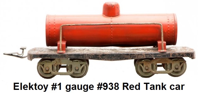 Elektoy #938 red tank car in #1 gauge