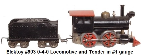 Elektoy #903 0-4-0 loco and tender in #1 gauge