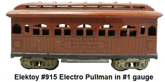Elektoy #915 Electro Pullman car in #1 gauge
