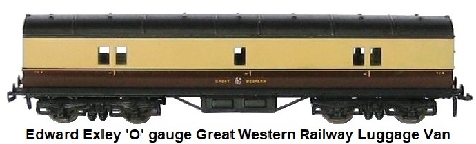 Exley 'O' gauge Great Western Luggage Van