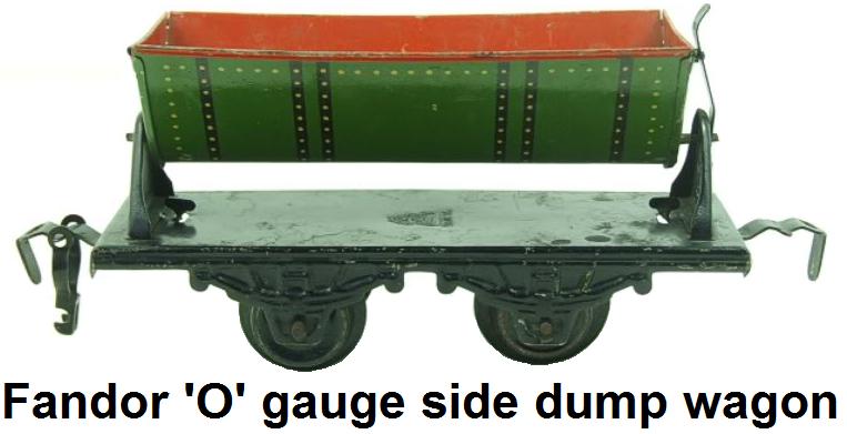 Fandor 'O' gauge #1256/0 (34449) tinplate Side Tipping Wagon