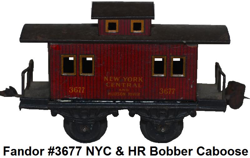 Fandor 'O' gauge tinplate New York Central & Hudson River Bobber caboose