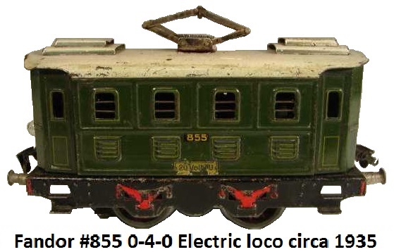 Fandor 'O' gauge #855 0-4-0 Electric outline loco circa 1935