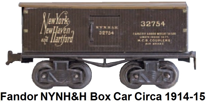 Fandor NYNH&H Box car circa 1914-15 in 'O' gauge