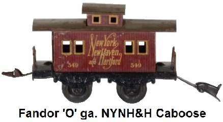 Fandor 'O' gauge New York, New Haven and Hartford 4-wheel caboose #549