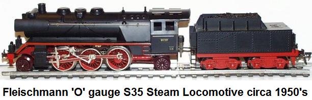 Fleischmann 'O' gauge S35 2-6-2 Steam Locomotive circa 1950's