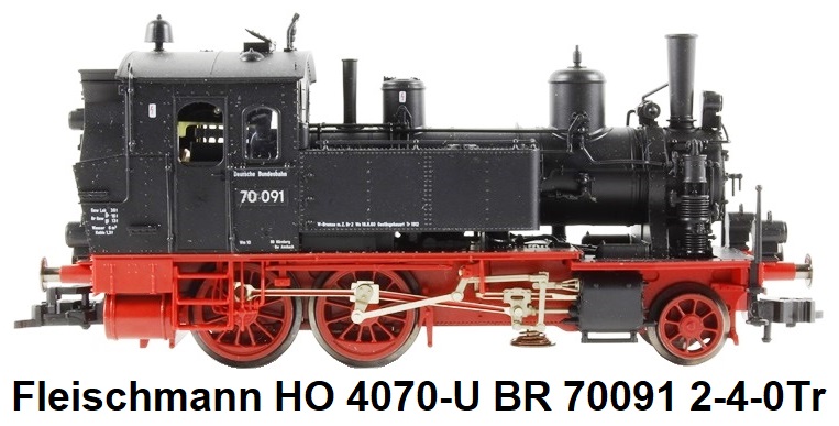 Fleischmann HO gauge 4070-U BR 70091 2-4-0Tr