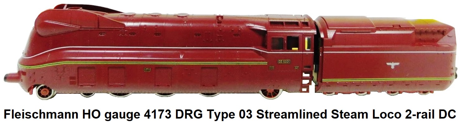 Fleischmann HO gauge 4173 DRG Type 03 Streamlined 4-6-2 Steam Locomotive 03 1001 for 2-rail DC