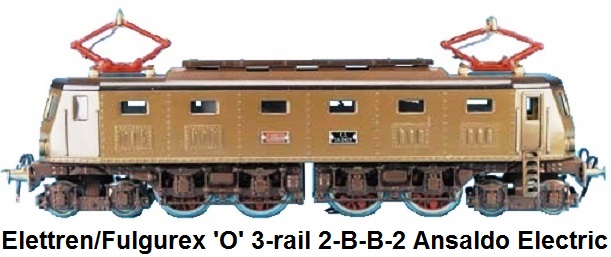 Fulgurex by Elettren 'O' scale 3-rail electric FS 2-B-B-2 Ansaldo Electric Locomotive No. CA0428 circa 1947