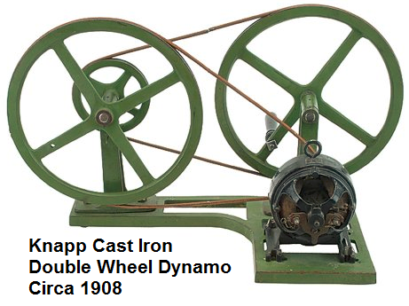 Knapp Cast Iron Double Wheel Dynamo Generator Circa 1908