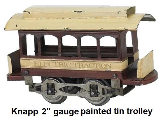 Knapp gauge II Trolley - painted tin electric powered trolley