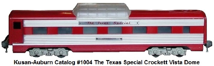 Kusan-Auburn catalog #1004 The Texas Special Crockett Vista Dome
