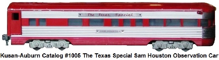 Kusan-Auburn catalog #1005 The Texas Special Sam Houston observation car