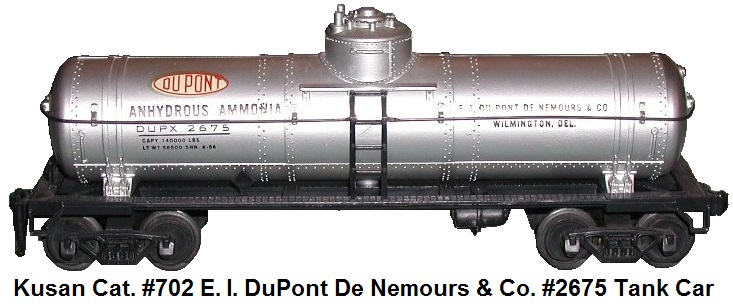 Kusan catalog #702 E. I. DuPont De Nemours & Company #2675 tank car