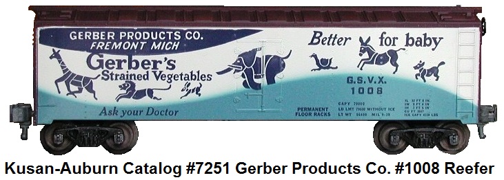 Kusan-Auburn catalog #7251 Gerber Products Company #1008 refrigerator car