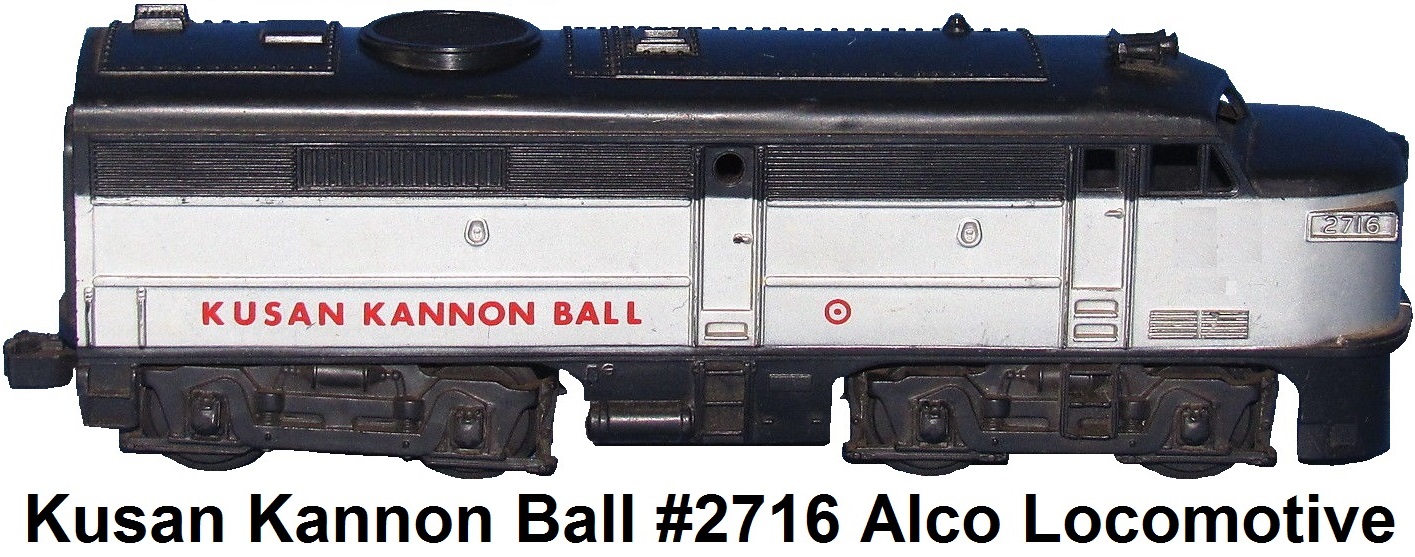 Kusan KMT Auburn #2716 Kannon Ball Alco Locomotive Engine in 'O' gauge