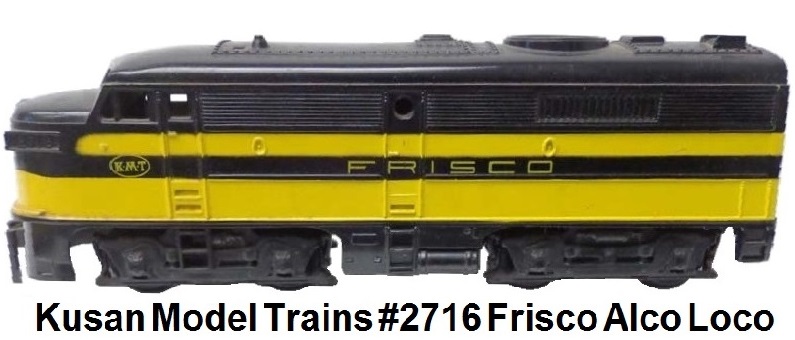 Kusan-Auburn Catalog #14 Frisco #2716 Alco locomotive in 'O' gauge