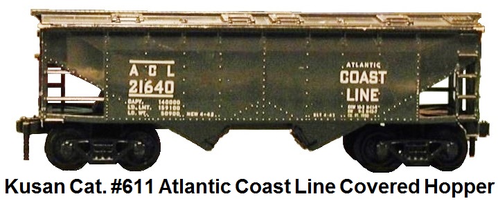 Kusan catalog #611 Atlantic Coast Line #21640 covered hopper