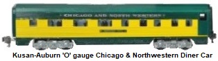 Kusan-Auburn Chicago & Northwestern 'O' gauge Diner Car