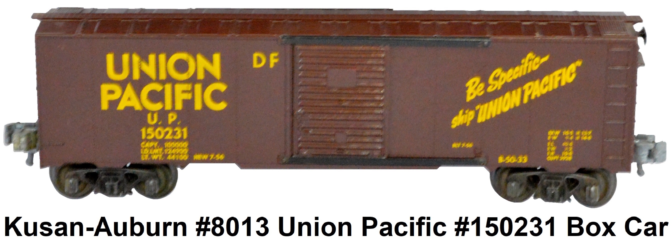 Kusan-Auburn catalog #8013 Union Pacific #150231 box car