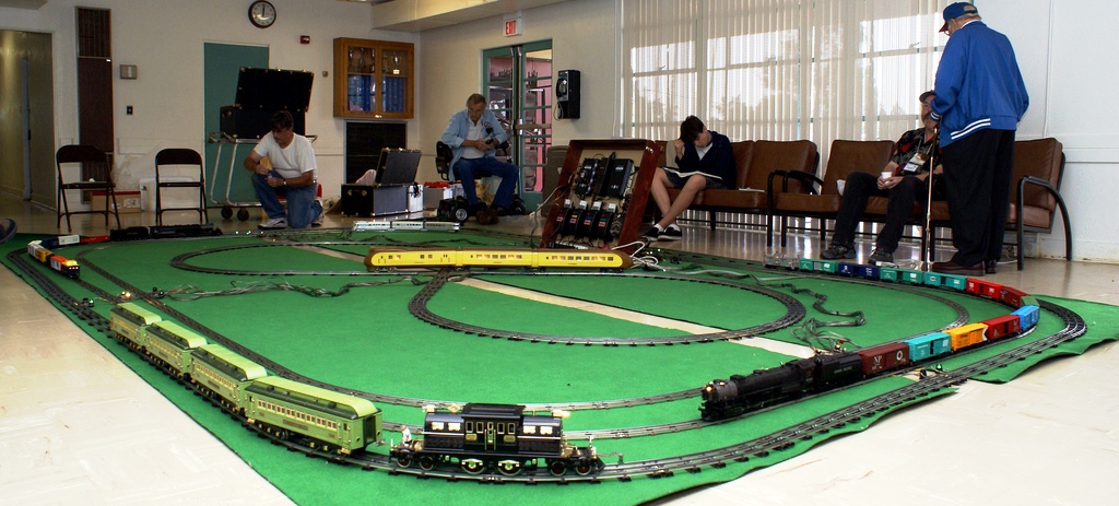 Everyone enjoys running the trains on the 'O' and Standard gauge loops