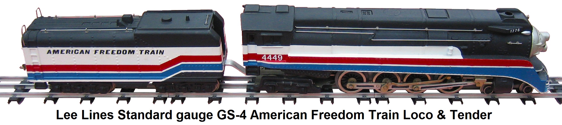 Lee Lines Standard gauge 4-8-4 SP Daylight GS-4 American Freedom Train Locomotive & Tender