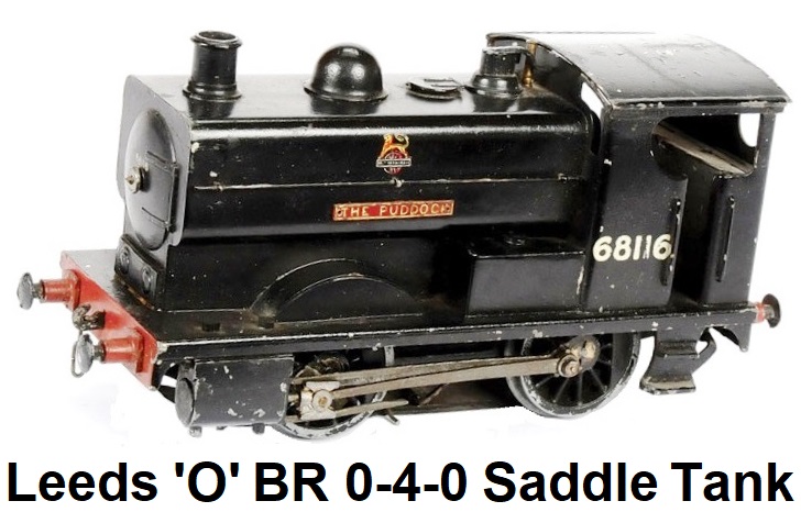 Leeds Model Company 'O' gauge 0-4-0 Saddle Tank Loco BR black #68116, 3-rail electric