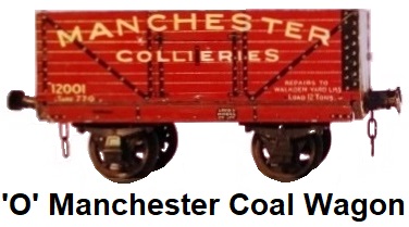 Leeds Model Company 'O' gauge litho Manchester Collieries Coal Wagon