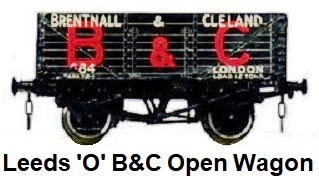 Leeds Model Company 'O' gauge Brentnall & Cleland Open Wagon