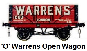 Leeds Model Company 'O' gauge Warrens of London Open Wagon
