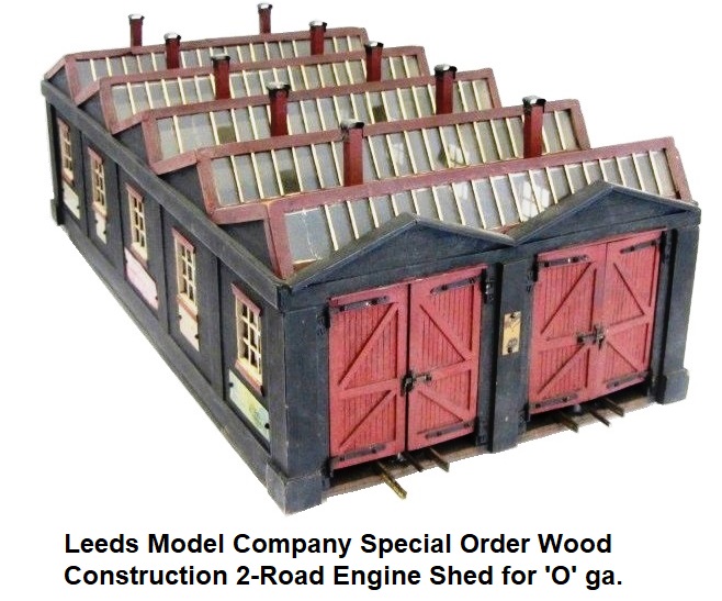Leeds Special Order Wood Construction 2-Road Engine Shed for 'O' gauge