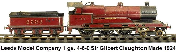 Leeds Model Company 1 gauge 4-6-0 Sir Gilbert Claughton