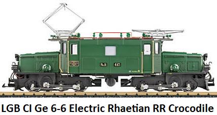 LGB Cl Ge 6-6 Elct Loco Rhaetian Railroad Crocodile dual motor