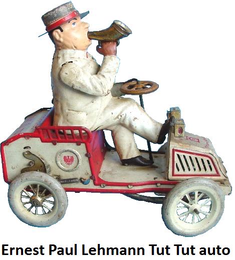 Lehmann Honking Tut Tut Auto tinplate windup toy made 1903 - 1905