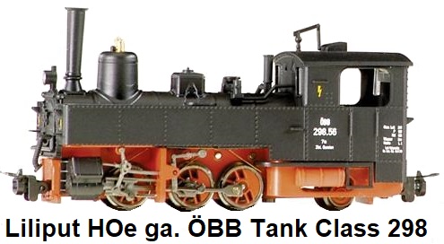 Liliput HOe narrow gauge Tank locomotive, Type U, Class 298, ÖBB Austrian Railway Livery