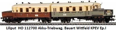 Liliput HO gauge 112700 Akku-Triebwag Bauart Wittfeld KPEV Ep.I