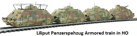 Liliput Panzerspahzug Armored train in HO